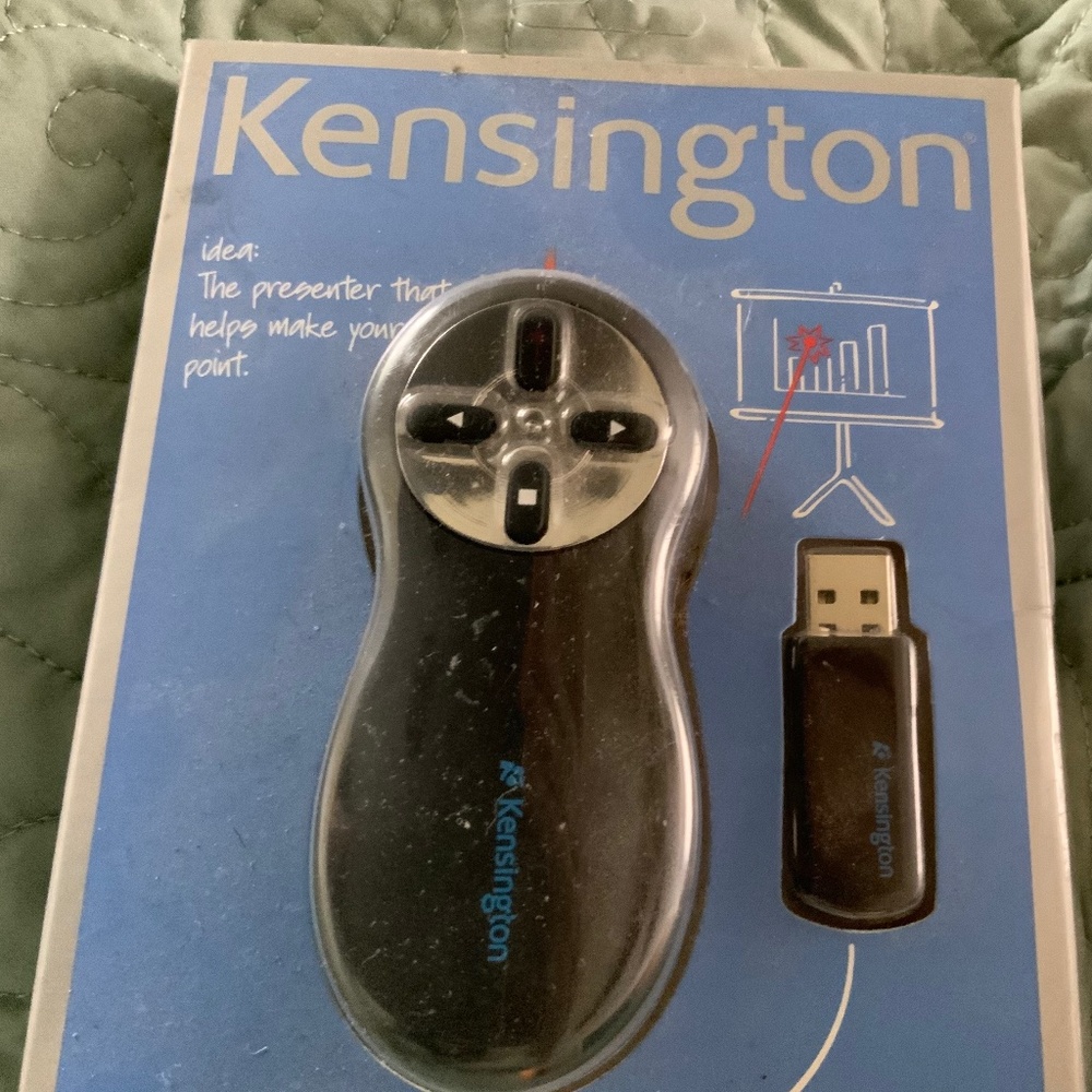 Kensington Wireless Presenter with Laser Pointer NEW. Never Used